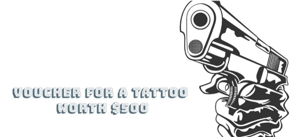 Dárkový poukaz / voucher - vzor k editaci | tetování