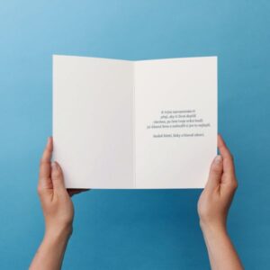 Textové přání / blahopřání otevírací - smetanové květy - Image 2